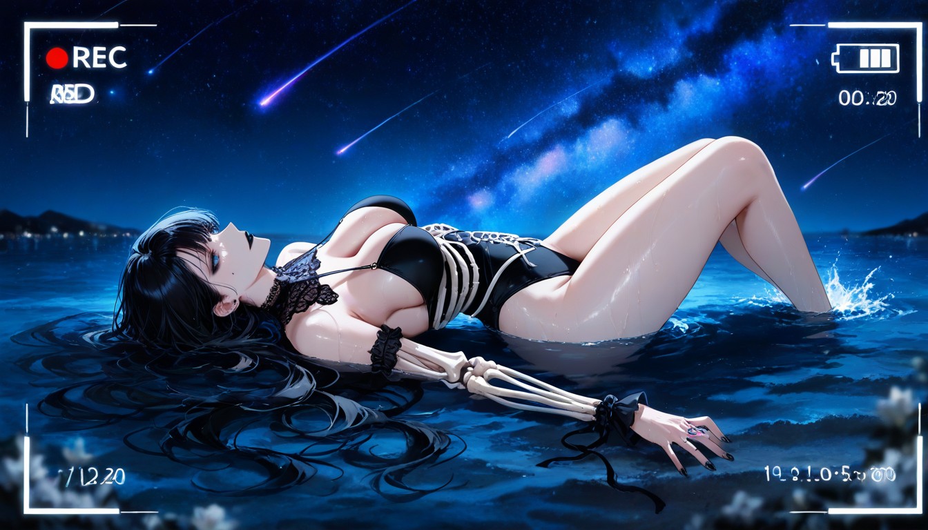 Blue Eyes, Half Submerged In Water, Healthy Figure Porno IA Hentai