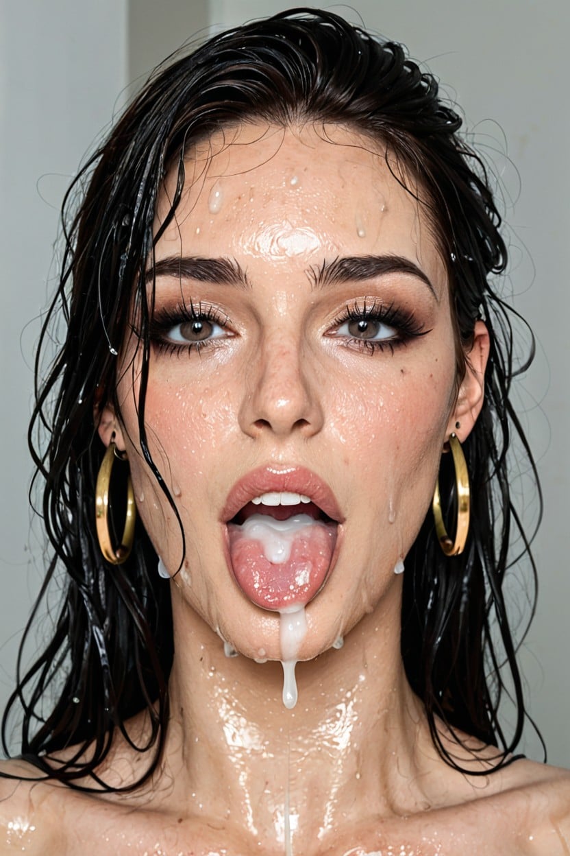 Detailed Eyes, Sexy Black Eyes, Long Black Hair AI Porn