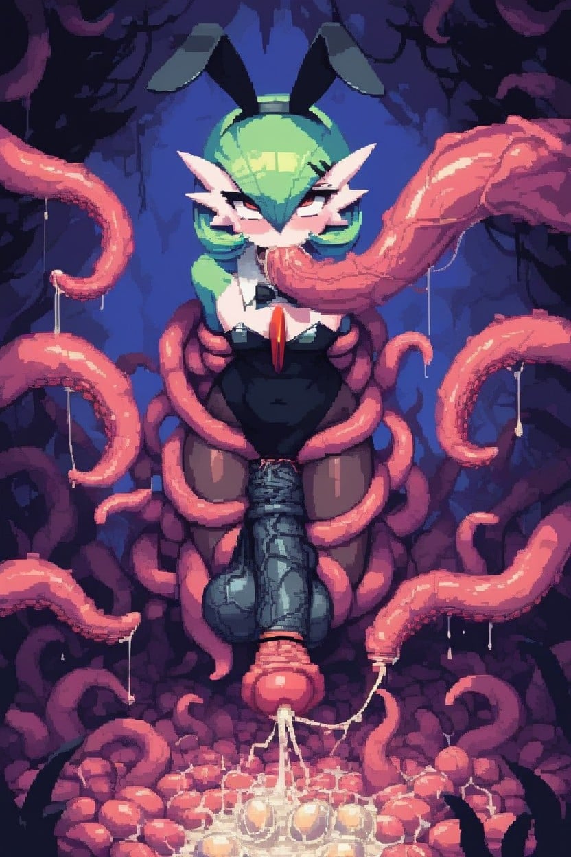 Costume De Lapin, Tentacles Squeezing Balls, Huge Balls Porno IA Hentai