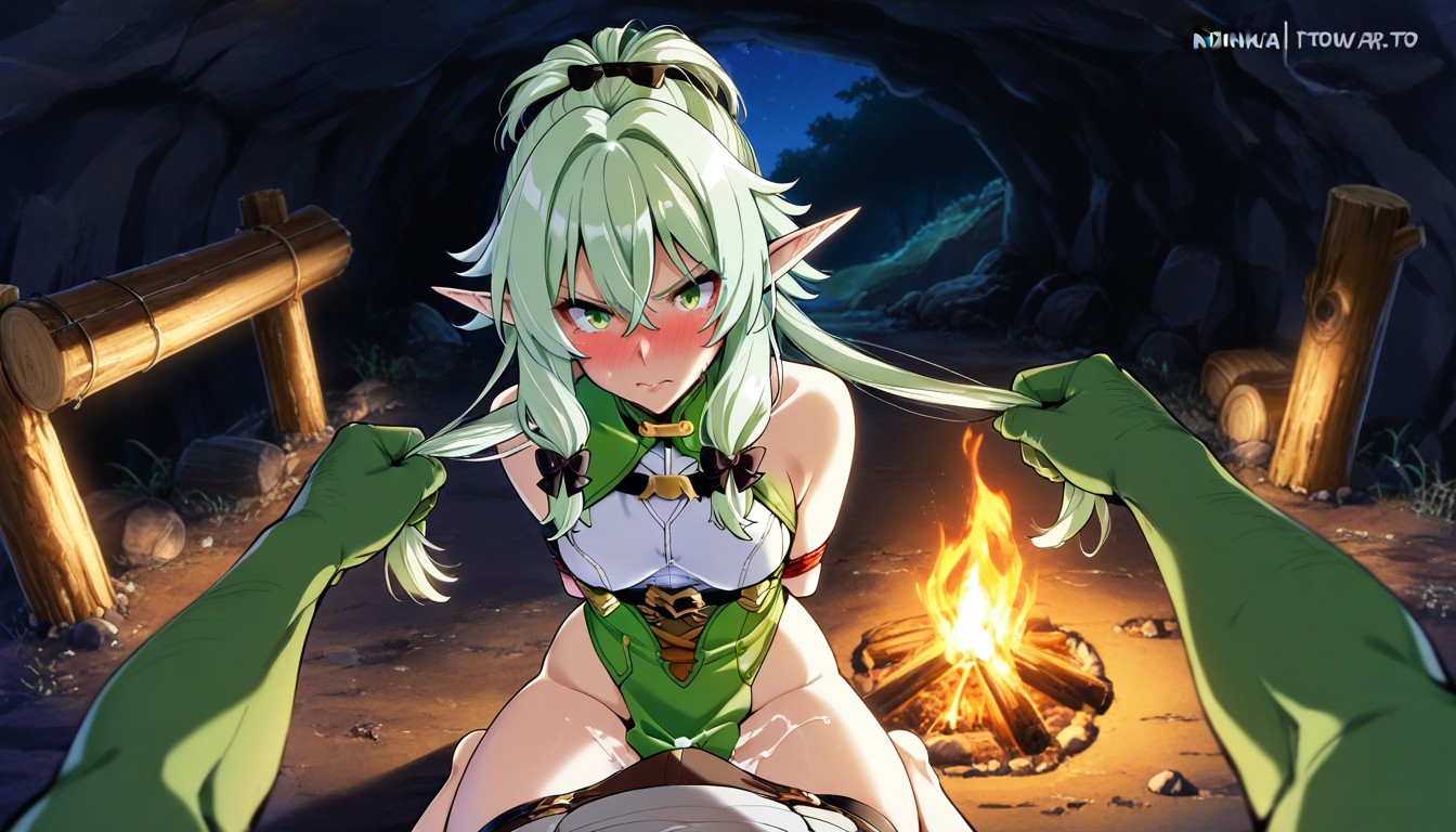 Grotte, Vêtements Déchirés, Pov View Porno IA Hentai