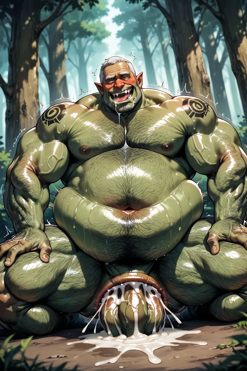 Hyper Belly Growth, Cumming, Arms Deep Inside Ass AI Gay Porn