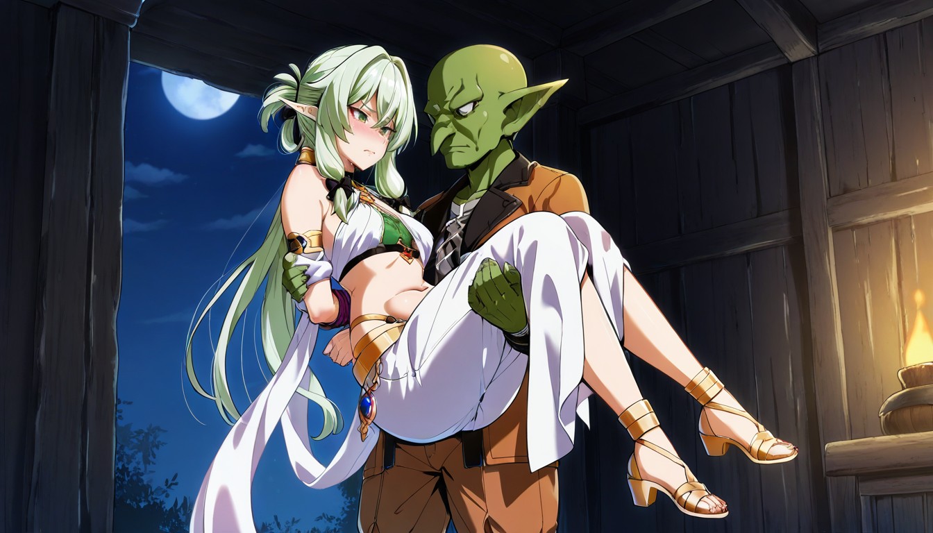 Front Of Male Goblin From Goblin Slayer, Goblin Dominate Female, White Cloth Hentai KI Porno