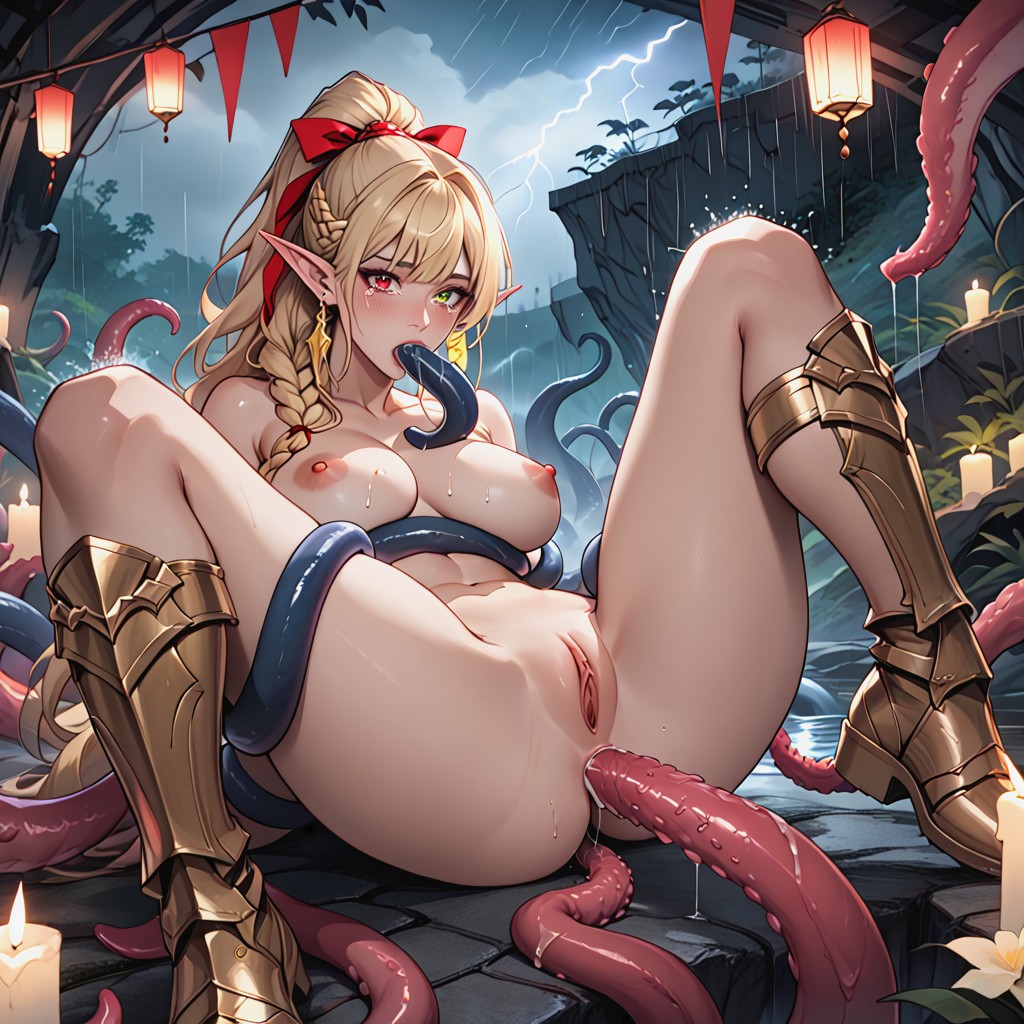 Restraint, Cavern, Tentacle In Mouth 헨타이 AI 포르노