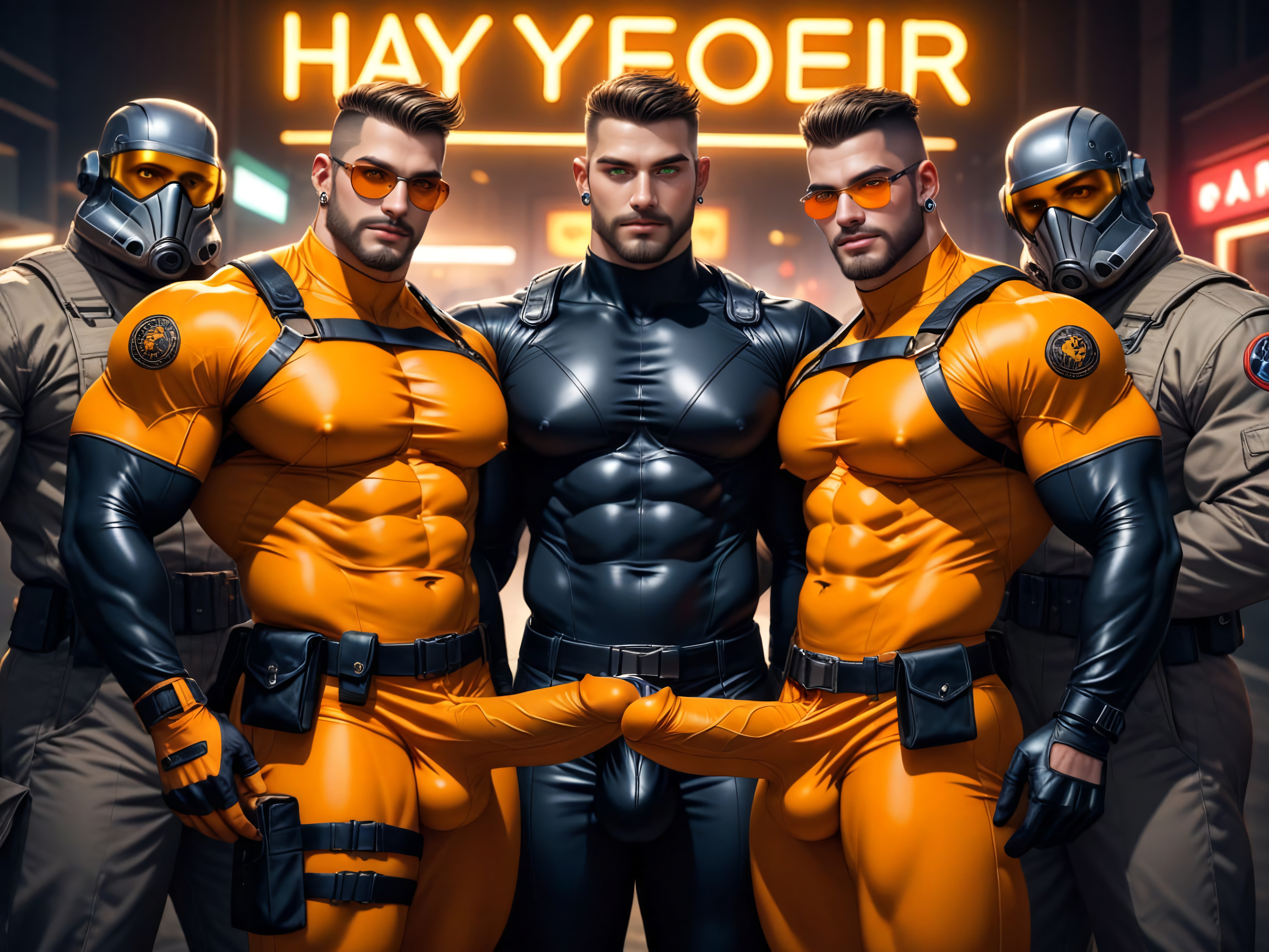 Warning, Gay, Brown Buzzcut Fade AI Gay Porn