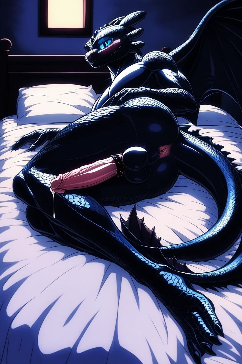 On Bed, Gay, Fit Furry AI Porn