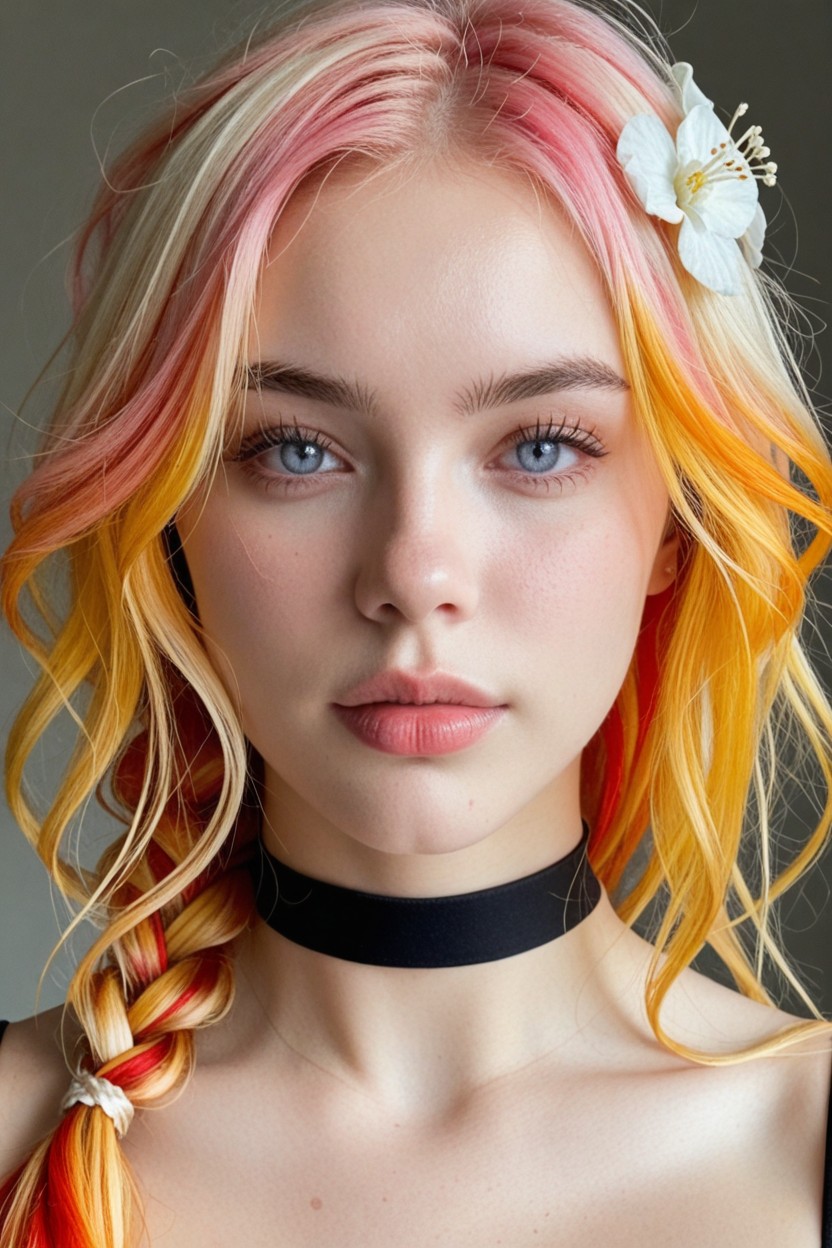 Blonde Pixie Hair, Pleasure Eyes, Close Up AI Porn