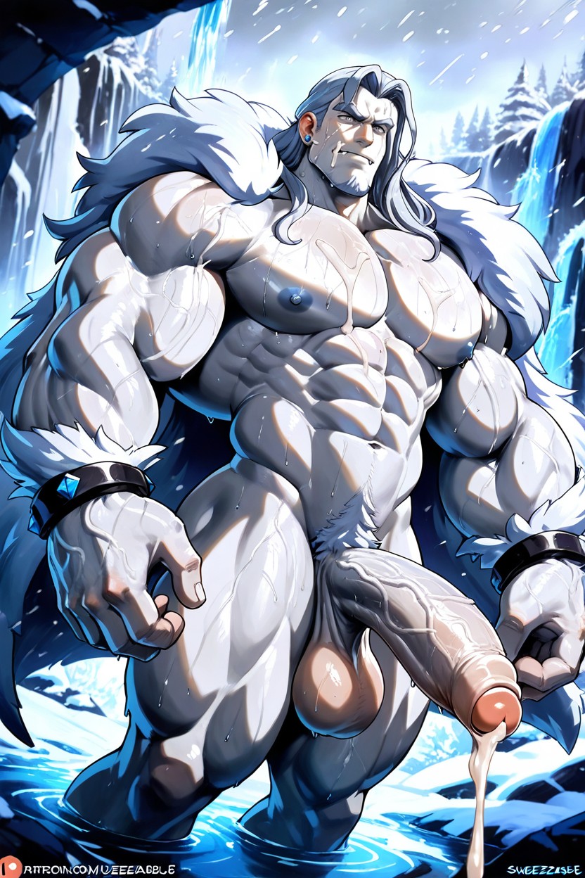 Huge Muscular Body, Body Fat, Huge Cock AI Gay Porn