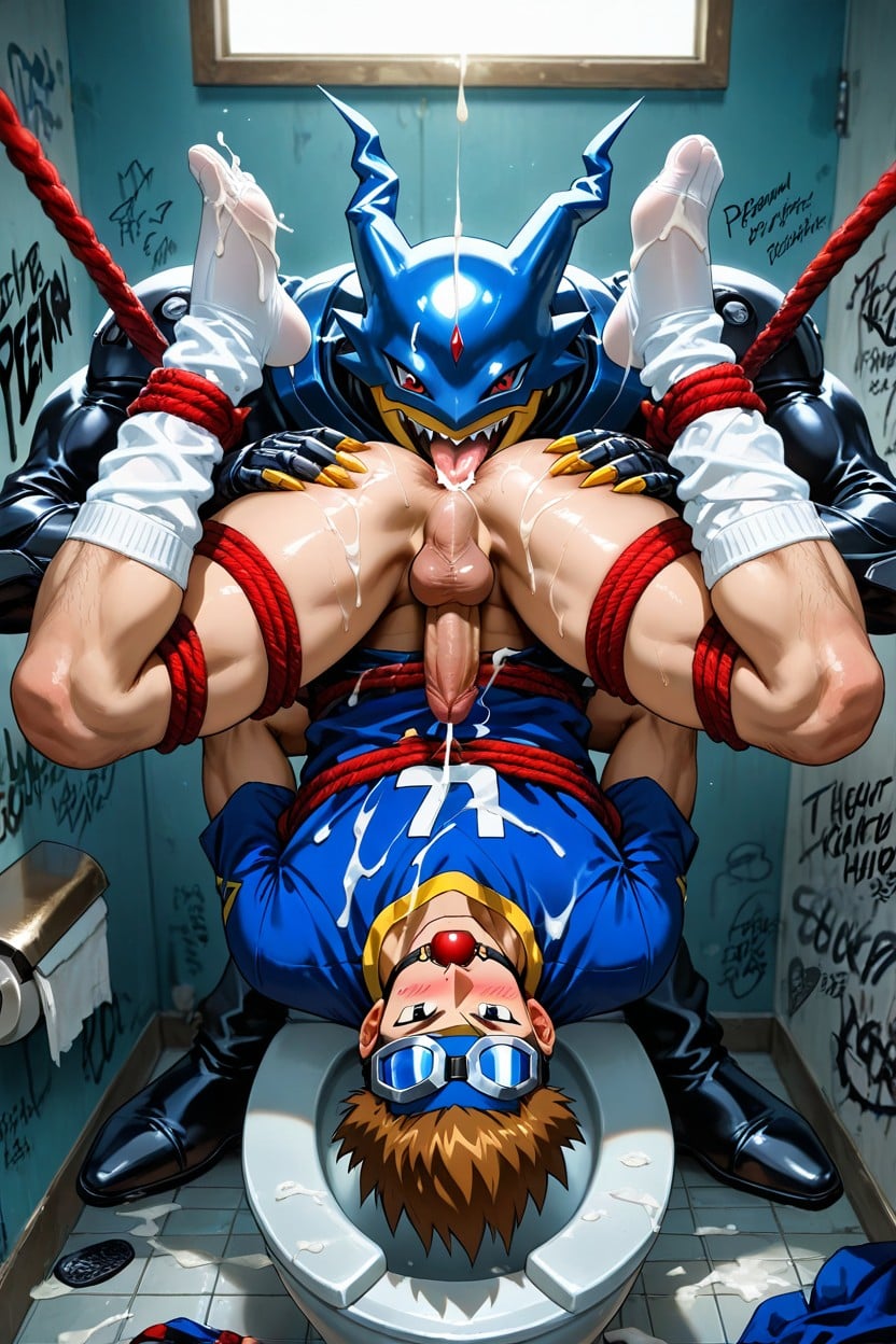 Lighting, Tai Yagami From Digimon Adventure, Groped In The Middle By Multiple Arms AI Gay Porn