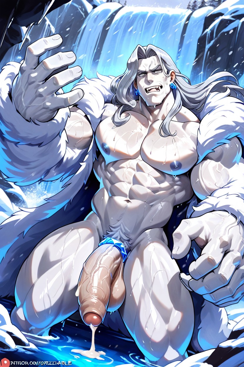 Heavy Huge Thighs, Scary, Waterfall AI Gay Porn