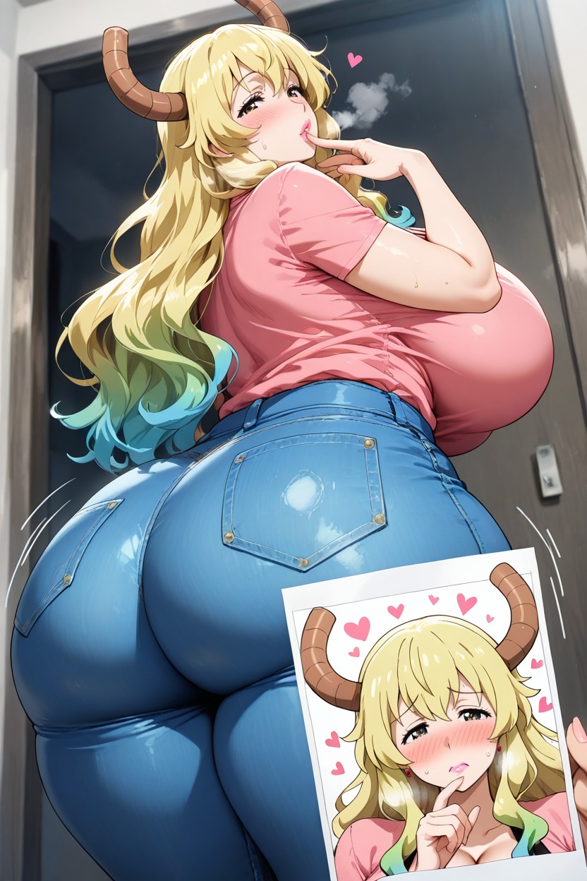 Pink Lips, Motion Lines, Embarrassed Hentai IA