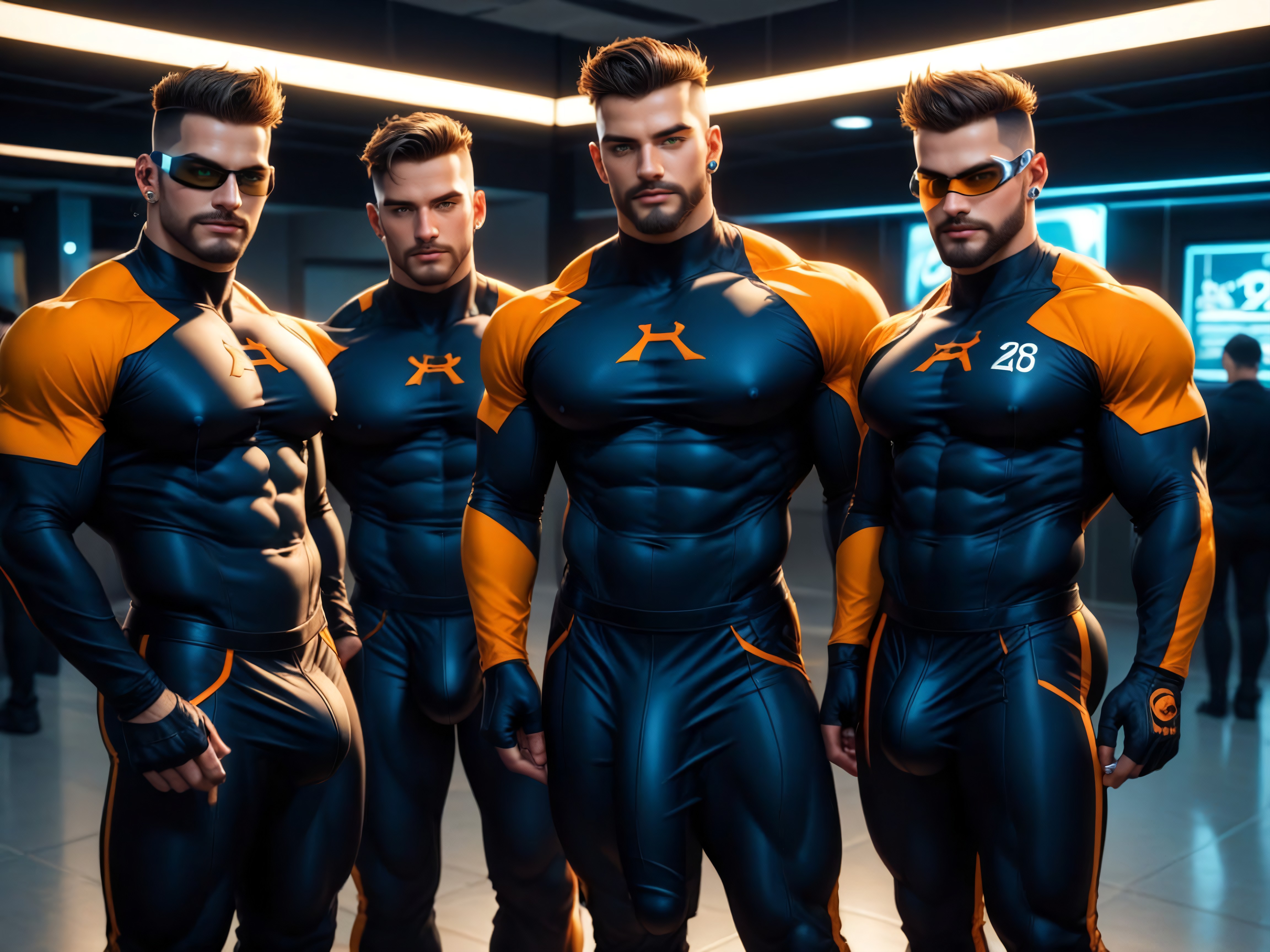 Biohazard And Radiation, Neon, All Clones Have Beards AI Gay Porn