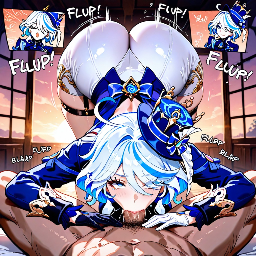 Blowjob On Male Nude, Faceless Male, And A Pointed Hat With Crown-like Details Porno IA Hentai