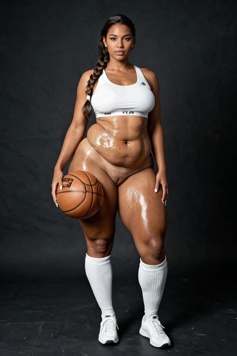 Extremely Beautiful, Thigh High Socks, Hips Wider Than Shoulders AI Porn