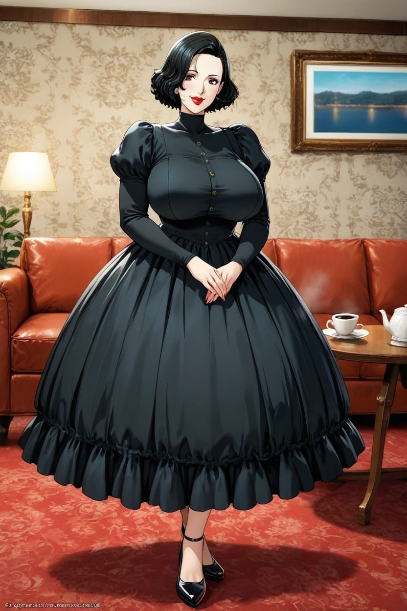 Black Dress, 25+, Bimbo AI Porn