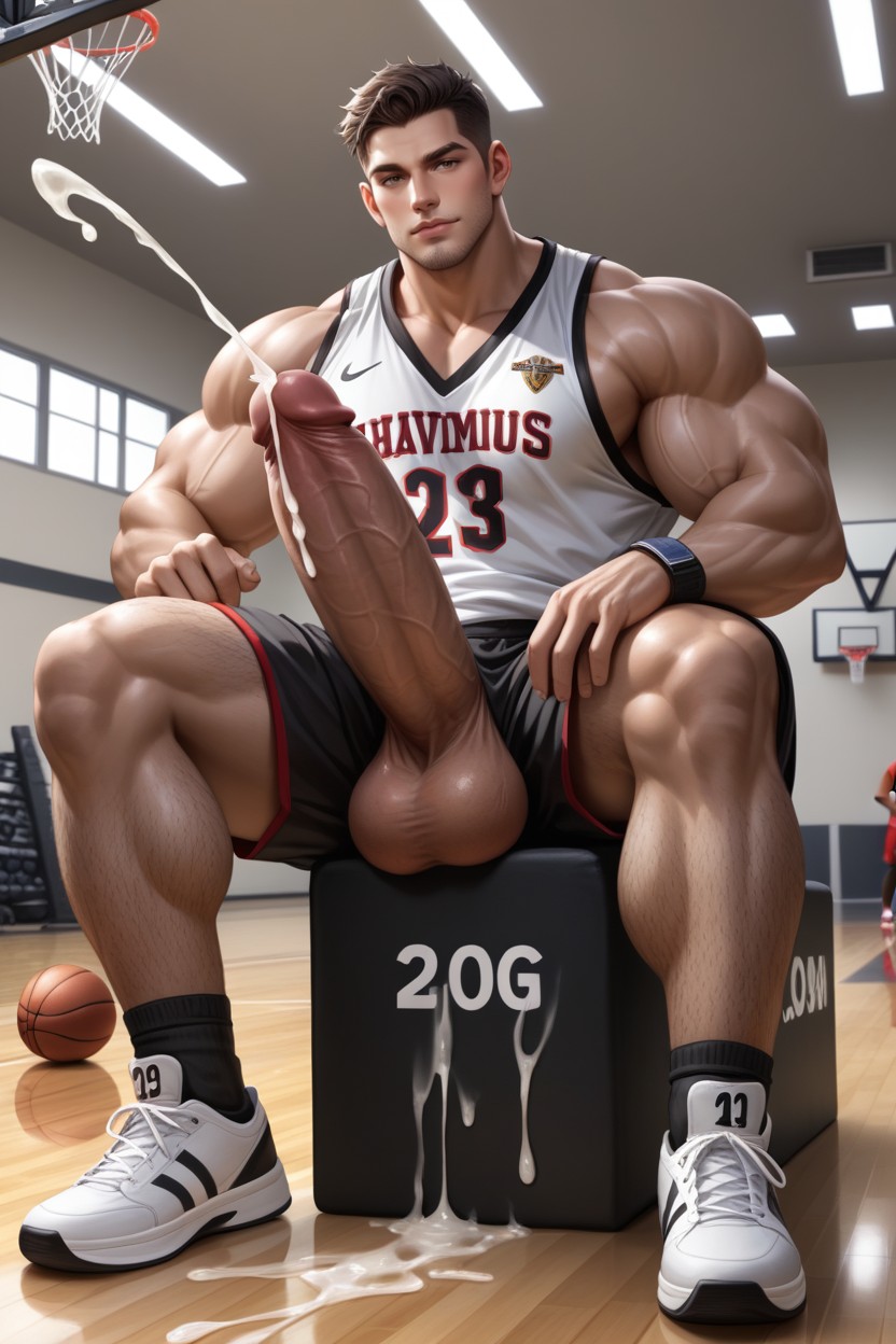 Socks, Erect Penis, Stubble AI Gay Porn