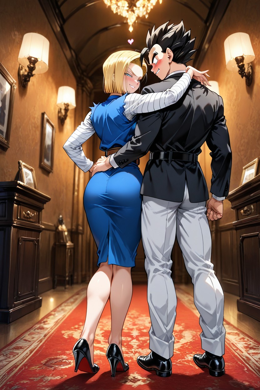 25+, A Shoe Cabinet On The Side, Android And Gohan Hentai AI Porn