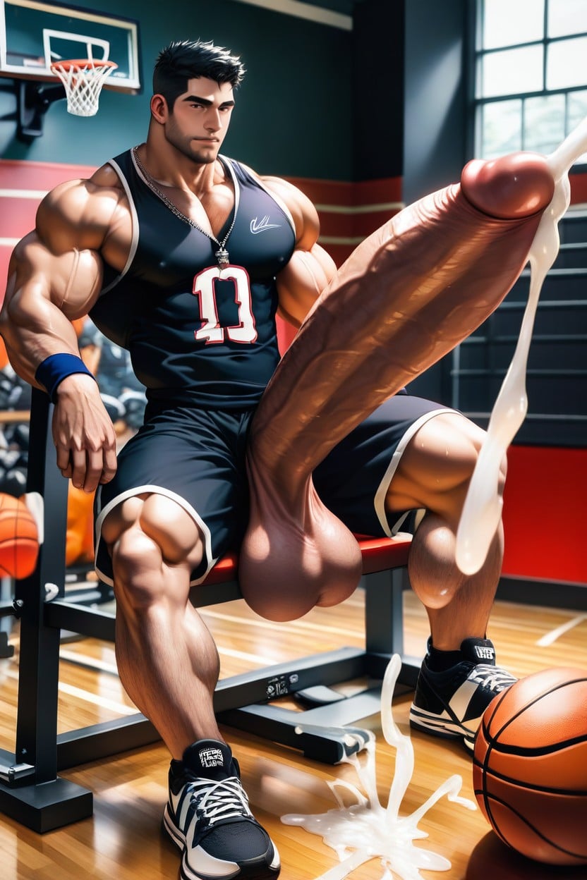 Penis Growth, Cumshot, Reclining AI Gay Porn