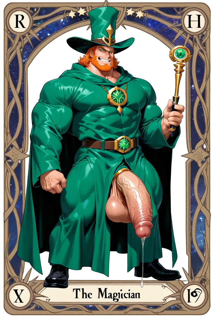 Full Body, Tarot Card, Smirking AI Gay Porn