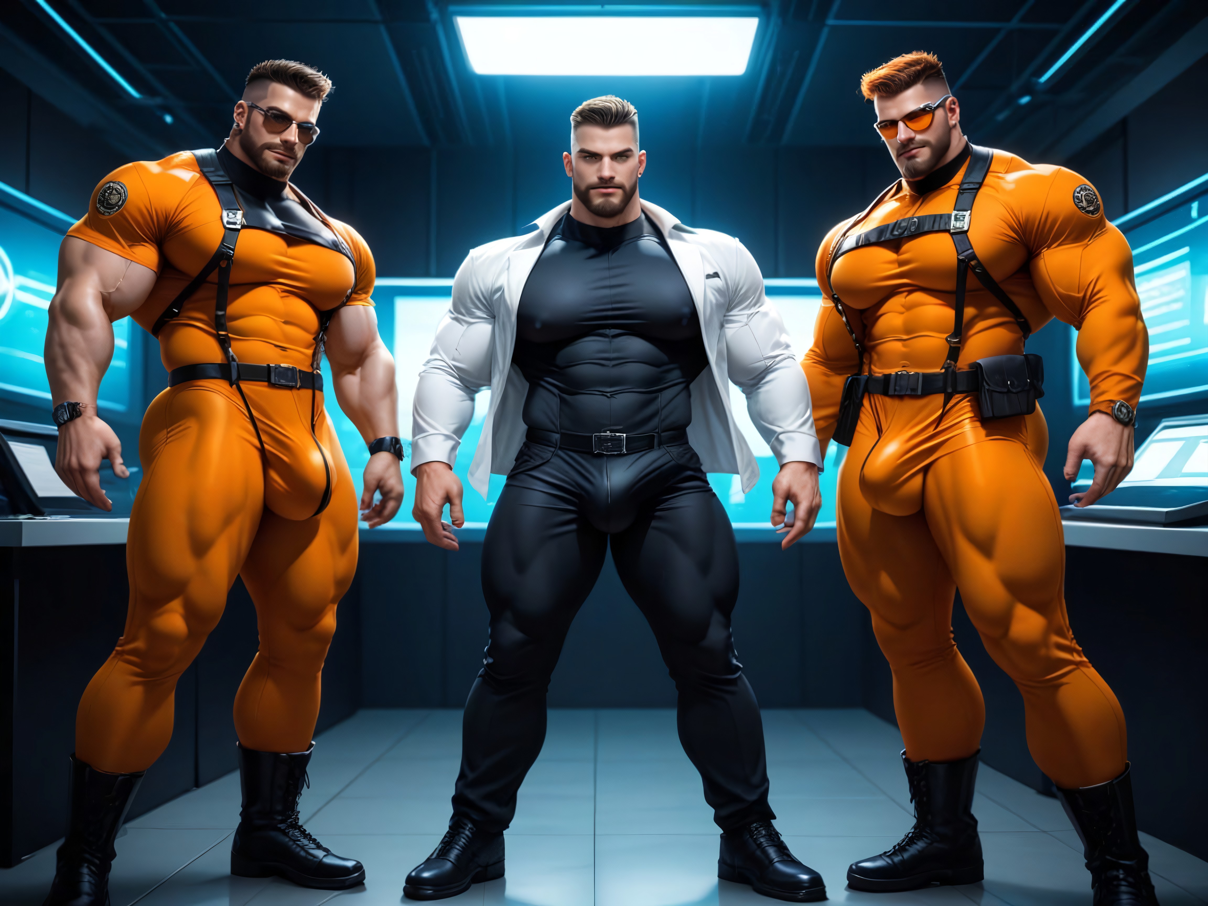 Night, Neon, Biohazard And Radiation AI Gay Porn
