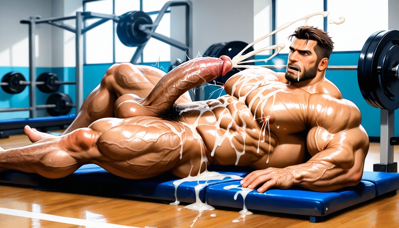 Pubic Hair, Big Balls, Cum On Body AI Gay Porn