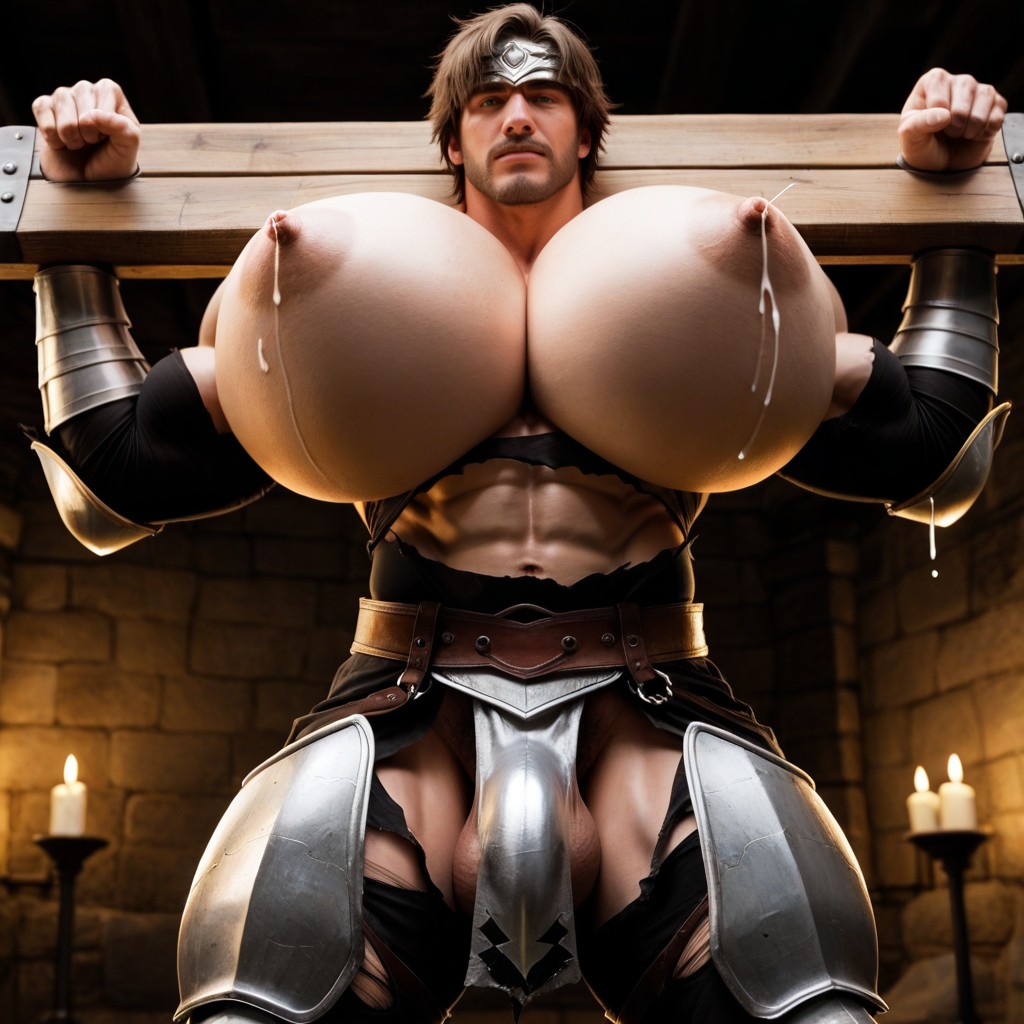 25+, Shirt Ripped Open Around Boobs, Massive AI Gay Porn