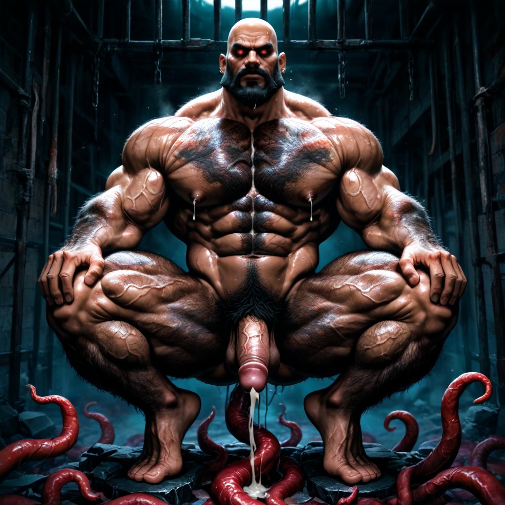 Incredibly Hairy Fur Trail And Abs, Correct Anatomy, Extreme Hairy Legs Muscle Structure AI Gay Porn