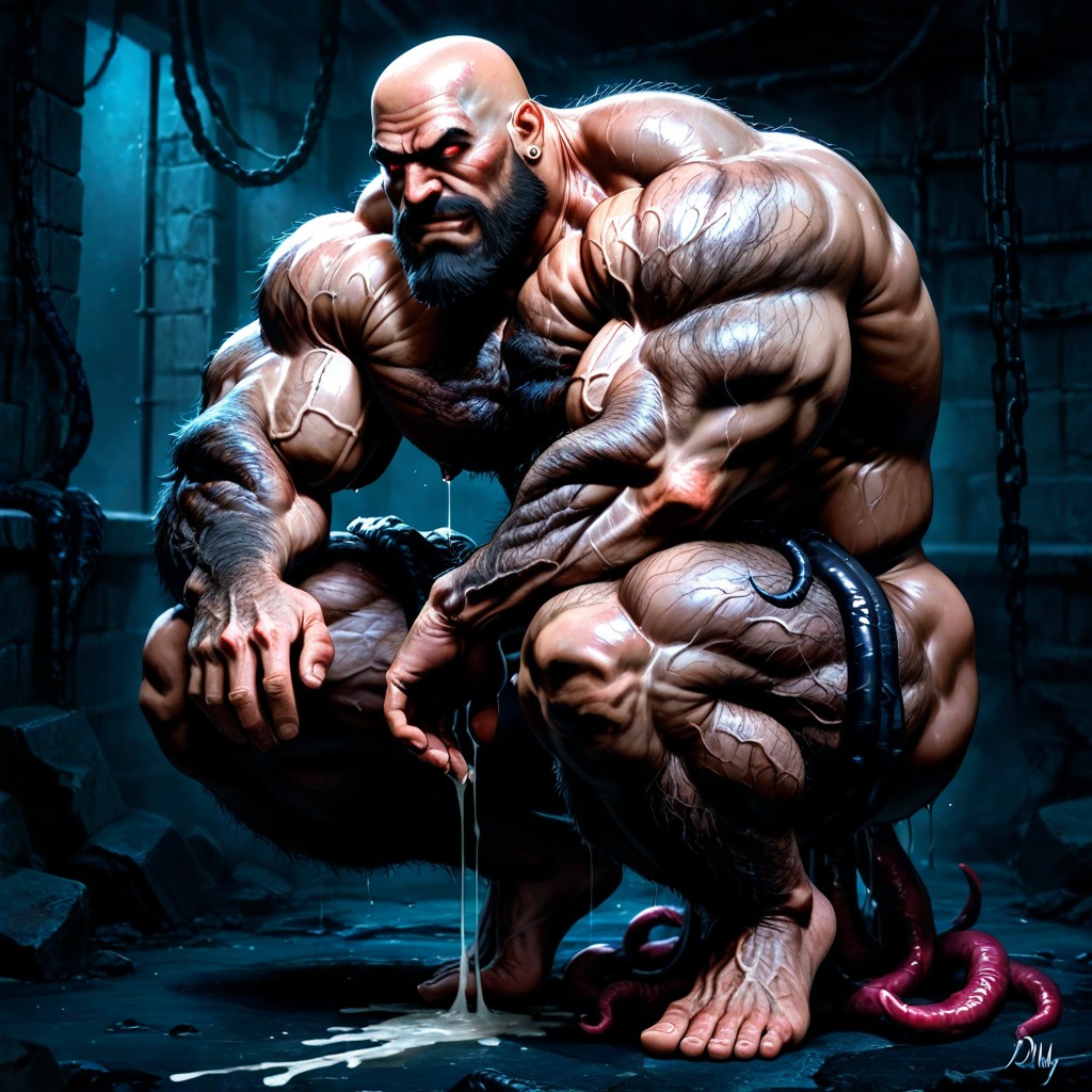 Exposed Muscle Thighs, Bodybuilder, 18+ AI Gay Porn
