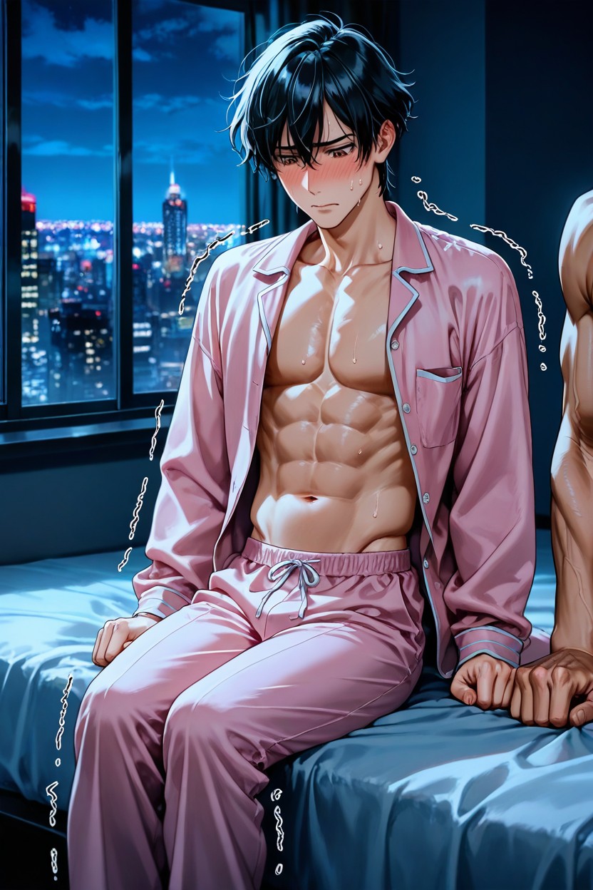 Soft Belly, Dark Room, Trembling AI Gay Porn