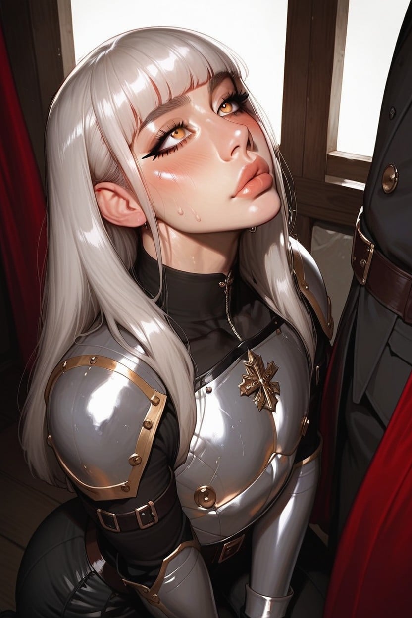 Long Hair, Pale Skin, Hairless Body AI Gay Porn