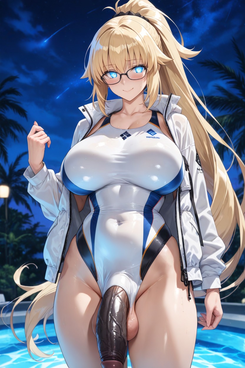 Giant Flaccid Penis Under Swimsuit, Relaxed Beach Or Aquarium, Proud Porno IA Hentai
