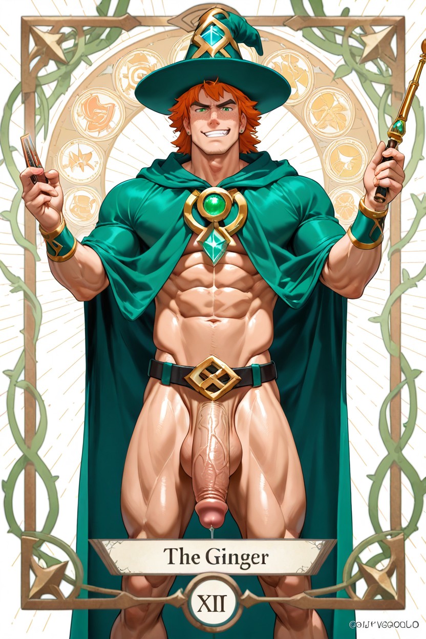 Tarot Card, Foreskin, Green Eyes AI Gay Porn