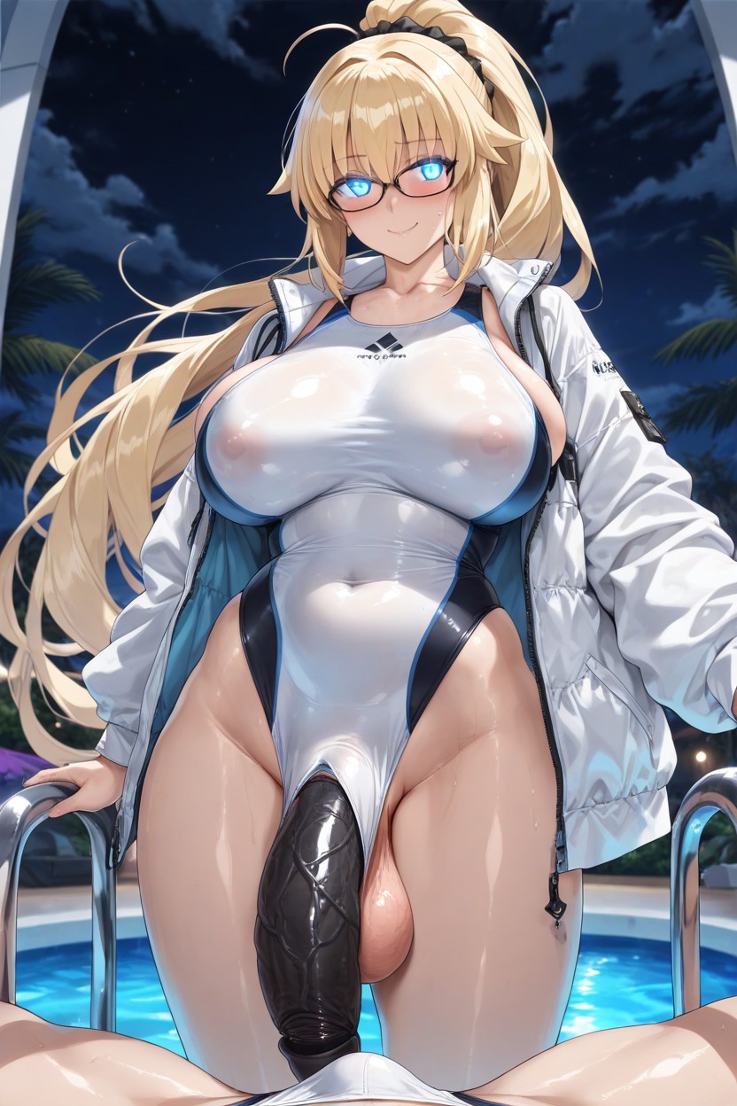 Flaccid Penis Hidden Under Clothes, Bulge Under Swimsuit, Suggesting A Casual AI黃漫