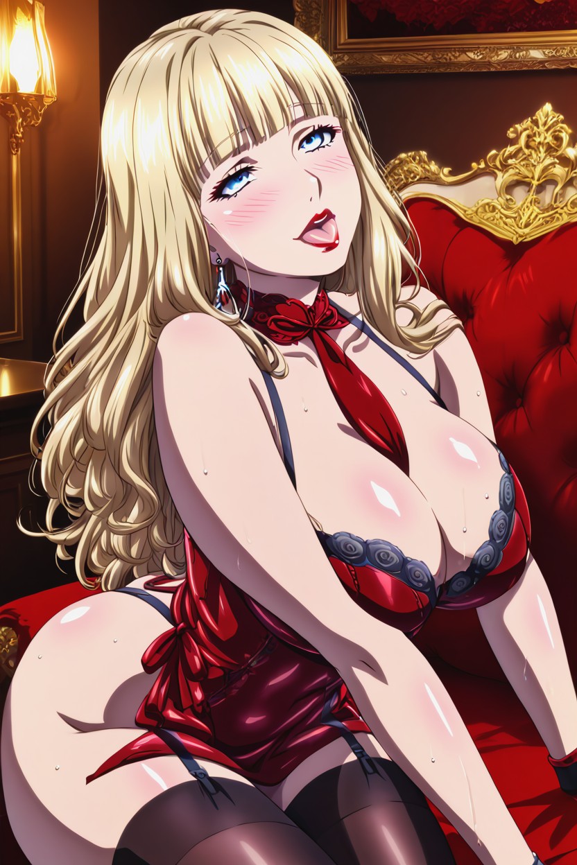 Deep Cleavage, Horny, Ahegao Hentai AI Porn