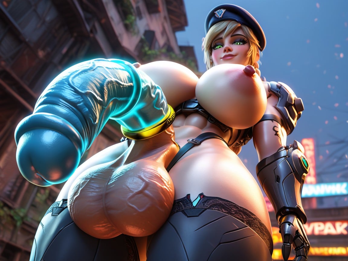 Bottom Up, Gigantic Breasts, + Shemale AI Porn