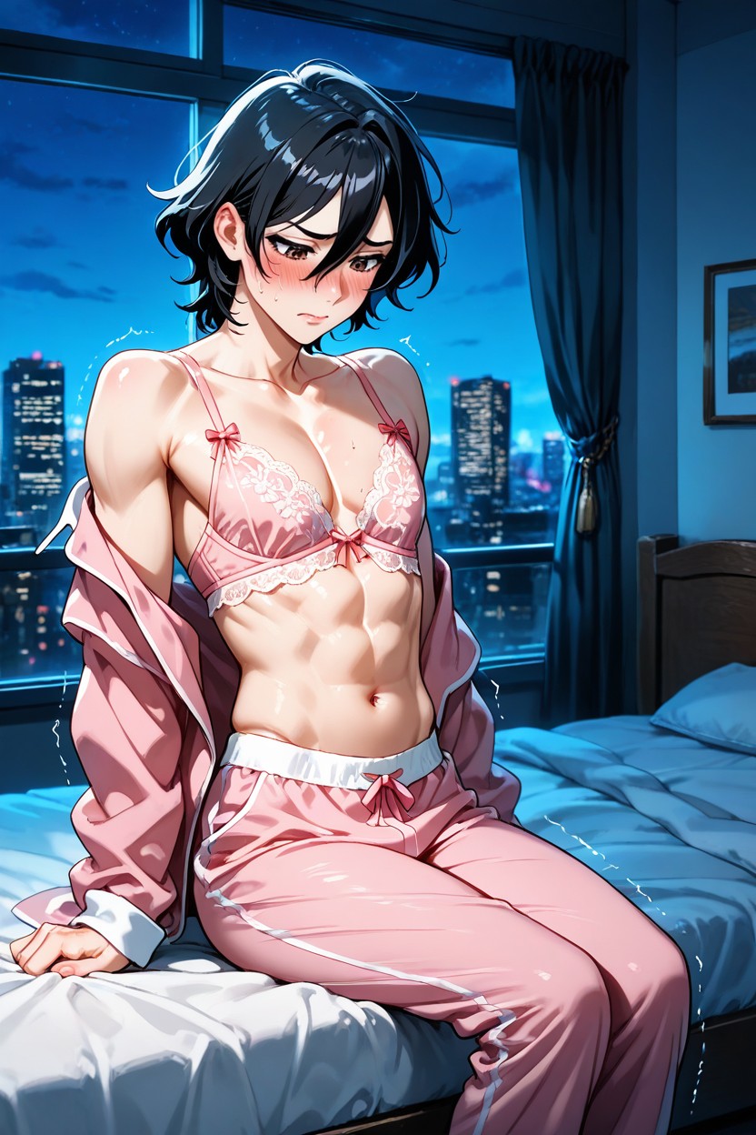 Femboychested, Crossdresser, 18+ AI Gay Porn