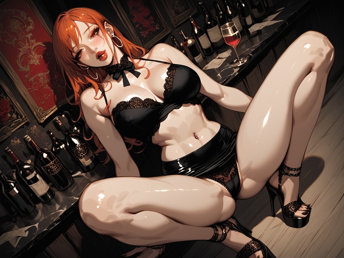 Waist, Full Body, Reloj De Arena Hentai IA