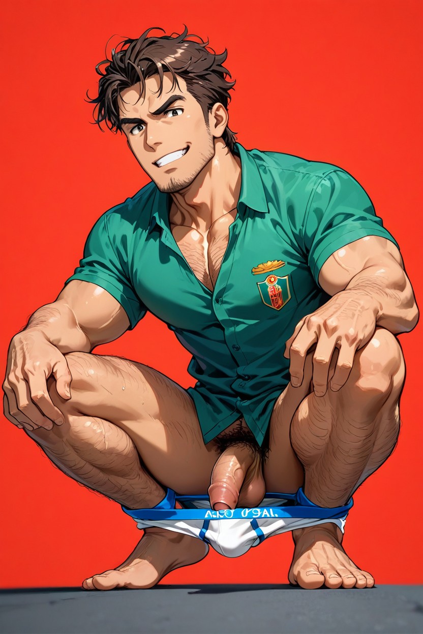 Hair Shaved On Sides, Messy Hair, + AI Gay Porn