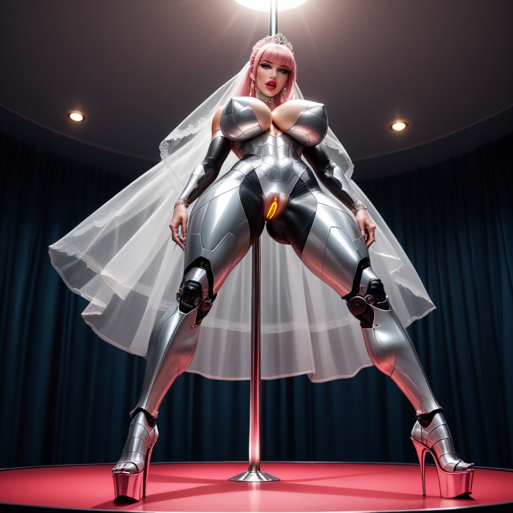Sharp Glowing Fingernails, Futanari, Pink Hair AI Porn