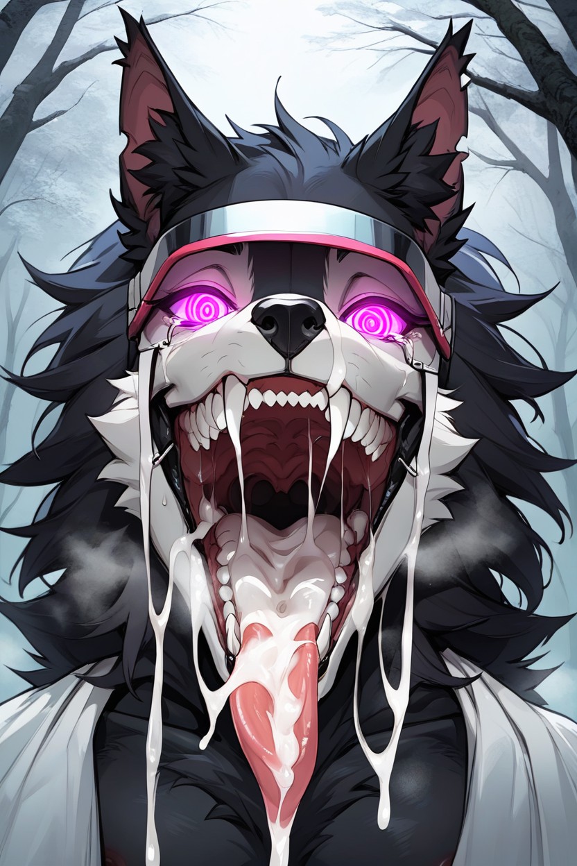 Hypnosis , Navel Piercing Connected To Nipple Chains, Saliva Furry AI Porn