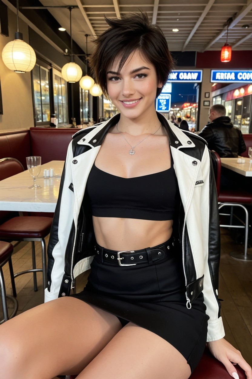 Showing Boots, Small Breasts, Light Skinned Woman AI Porn