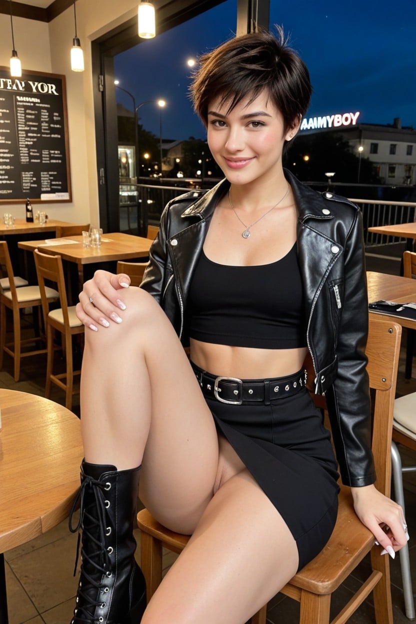 At Night, Extremely Beautiful Face, Hips Porno IA