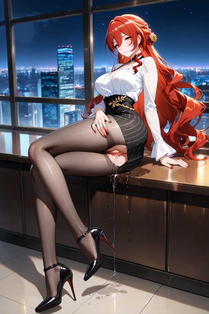Five Fingers, Stiletto High Heels, Extreme Pussy Gape Hentai IA