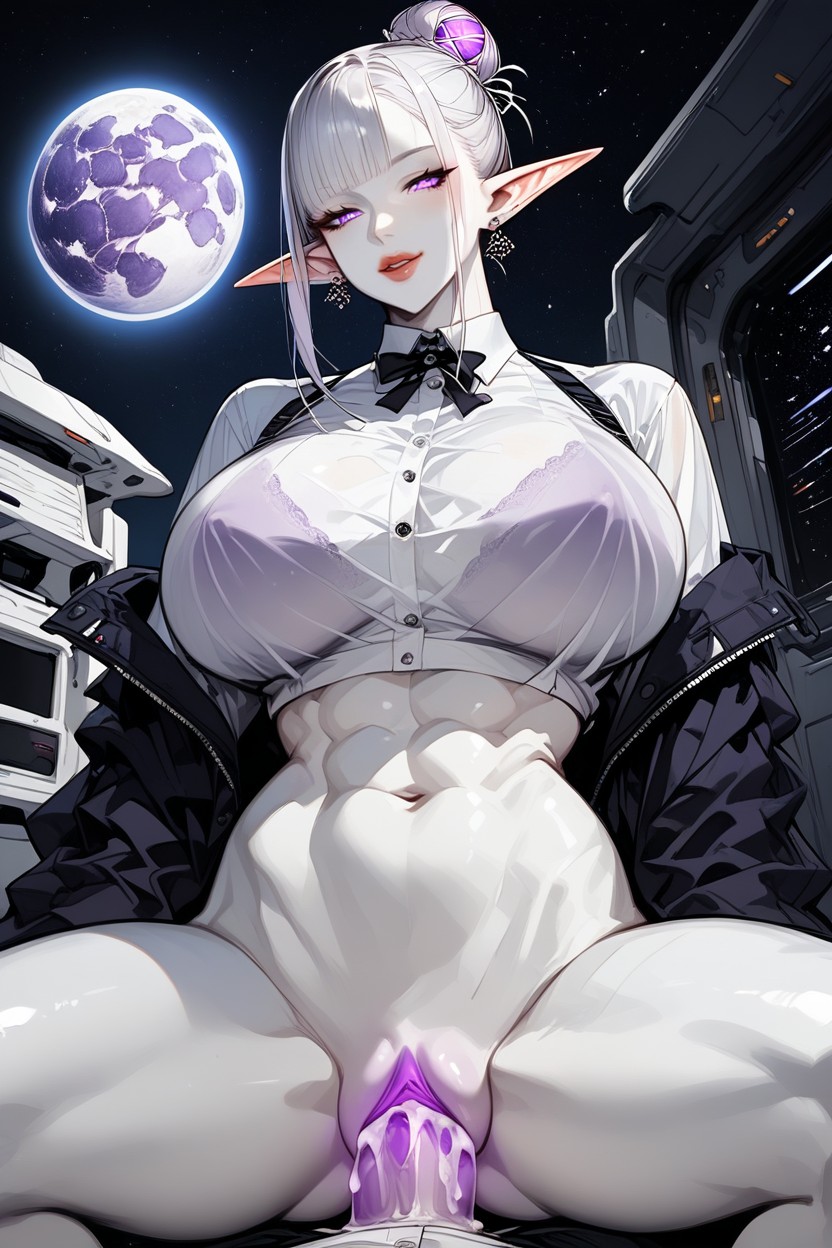 Gigantic, Space, Hair Bun Furry AI Porn