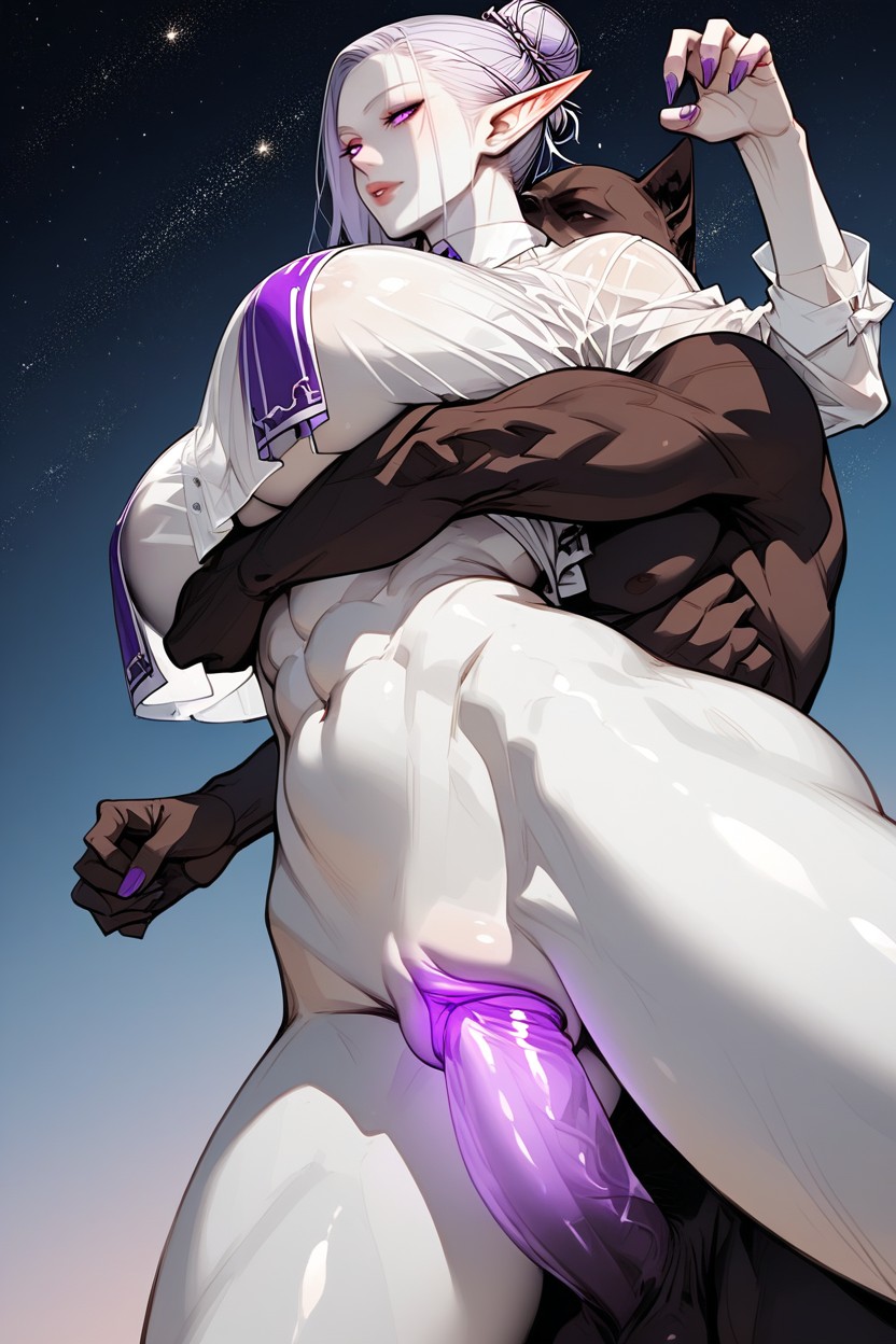 Space, Transparent Penis Purple Toy See Through, Cinematic Furry AI Porn