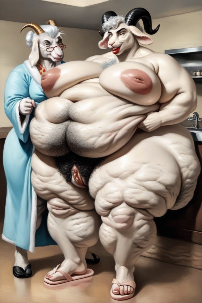 Cellulite Craters, Disgusting Slob, Cellulite Thighs Furry AI Porn
