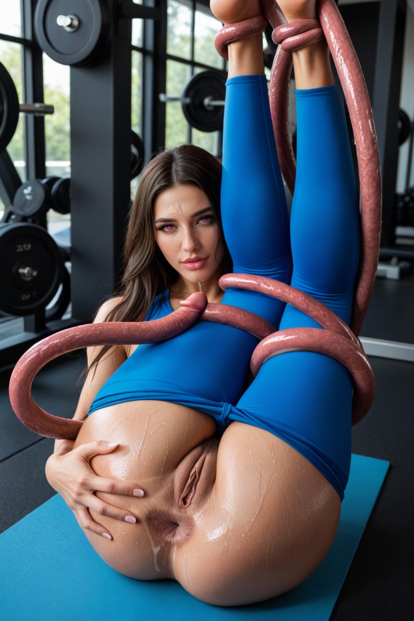Tentáculos, Detailed Anus, Long Hair Porno IA