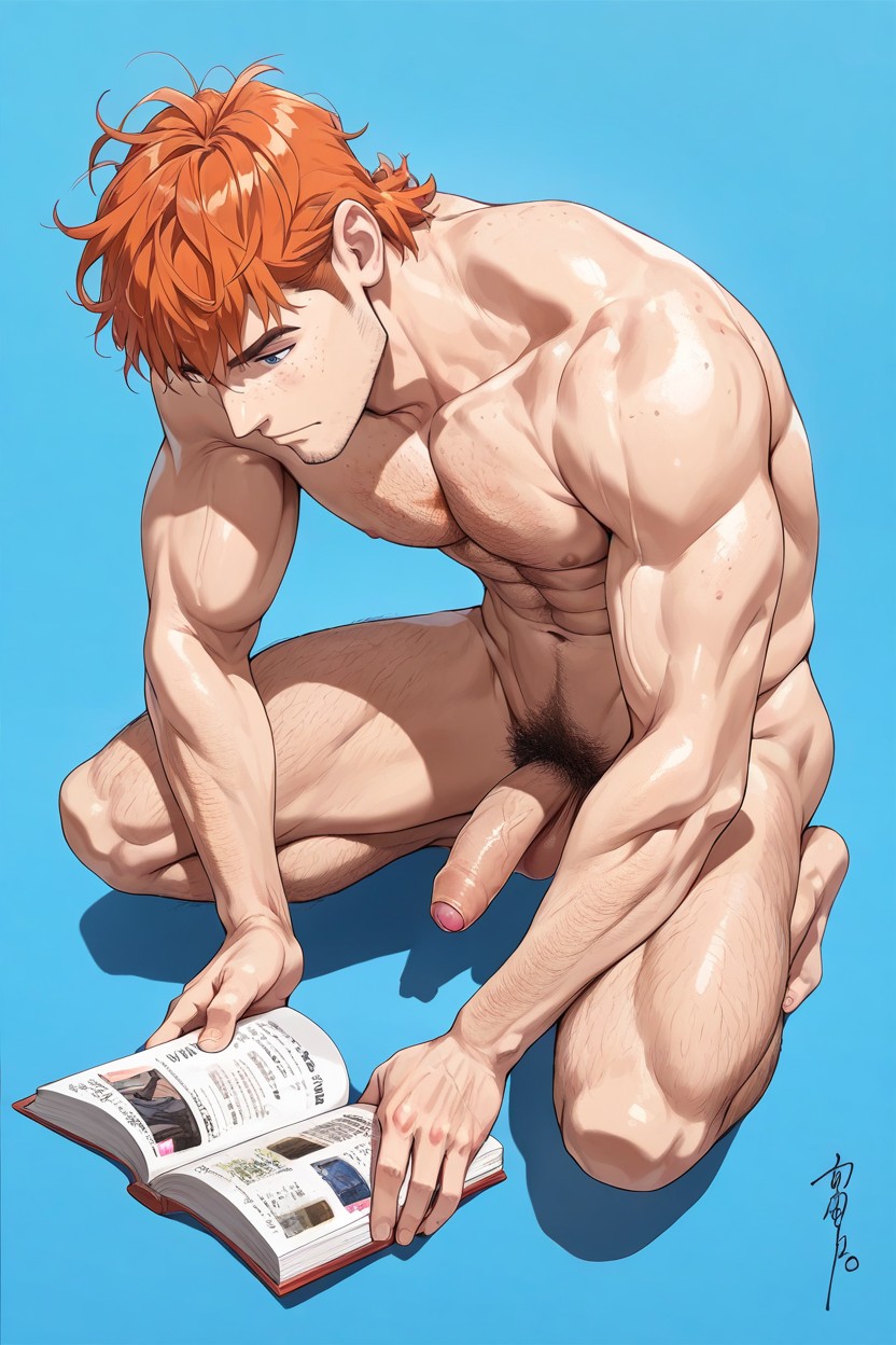 Hairy Chest, Ginger, Person AI Gay Porn