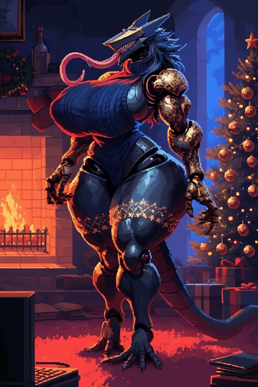 Robot Body, Eyeless, Gigantic Furry AI Porn