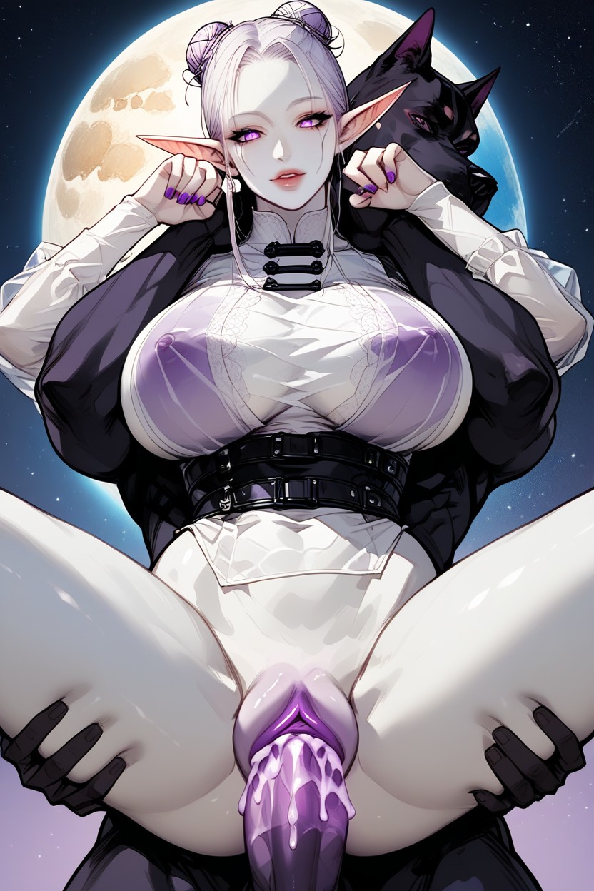 Dog Vulva, Space, Spreading Legs Furry AI Porn