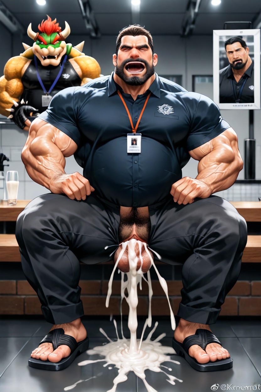 Full Body, Front Side View, Open Mouth AI Gay Porn